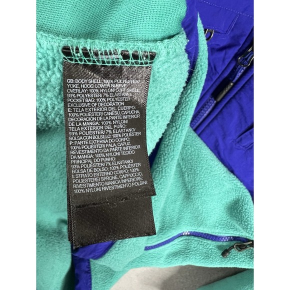 The North Face Denali Fleece Jacket Mens Small purple Hooded Quarter Zipper - Picture 9 of 11